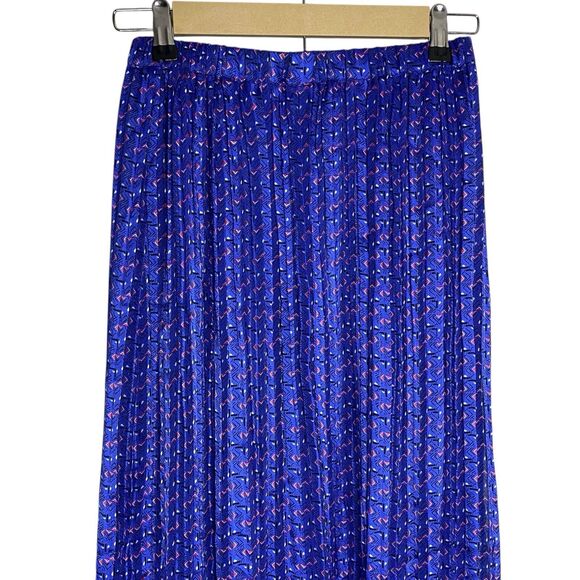 Maison d'Amelie Maxi Skirt Womens XS Blue Pull On Boho Hippie Flowy Lined NEW - Picture 4 of 12
